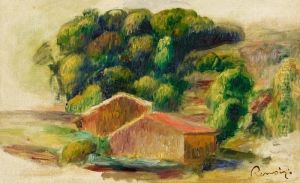 Toits Rouges Et Arbes by Pierre Auguste Renoir