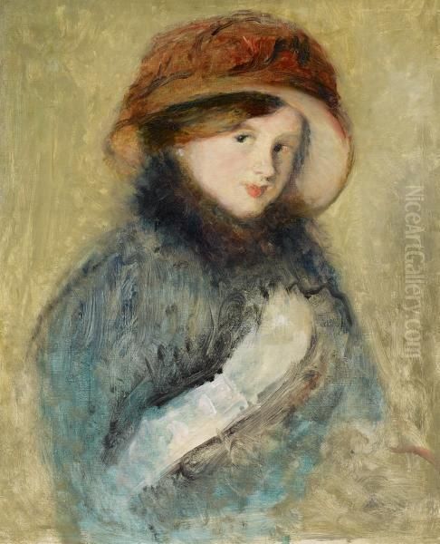 Portrait Of A Young Woman In A Black Robe - view 1