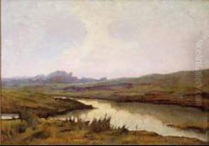 Scorcio Di Paesaggio Con Fiume by Renuccio Renucci