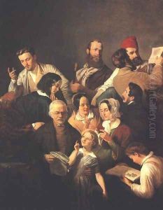 The Weber Family 1846 by Henrik Weber