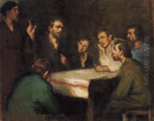 Christ Among The Disciples by Istvan Reti
