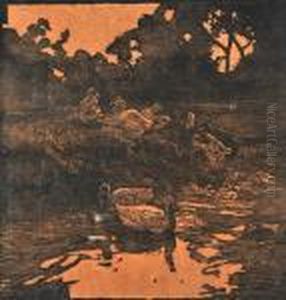 The Duck Pond by Frederick George Reynolds