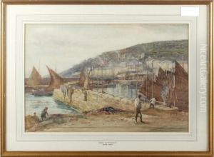 Harbour Scene With Fishermen To The Foreground Harbour Scene With Fishermen To The Foreground