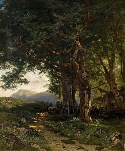 Almlandschaft Mit Kuhen