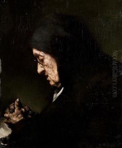 Vieille Femme En Priere
