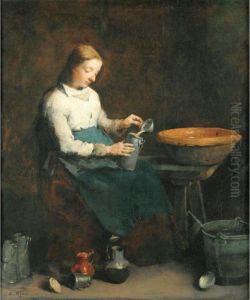 Femme Versant Du Lait