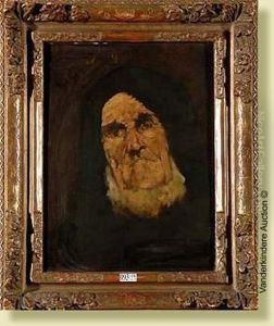 Tete De Vieillard by Theodule Augustine Ribot