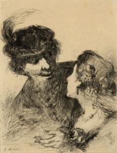 Couple Bourgeois by Theodule Augustine Ribot