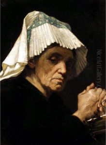 A Breton Woman With Rosary Beads