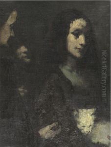Chat Dormant by Theodule Augustine Ribot