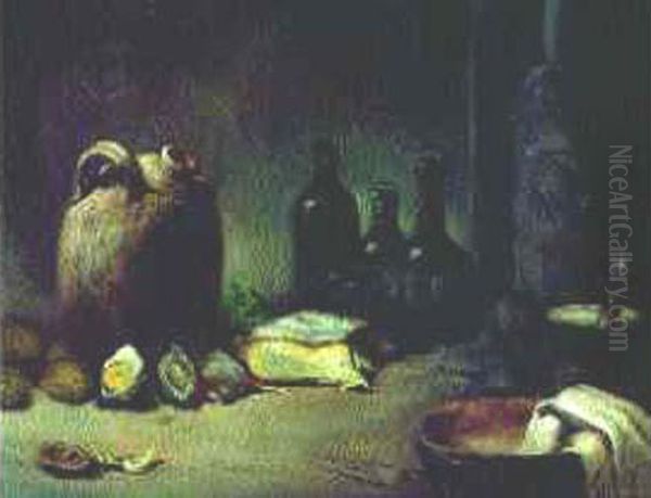 Nature Morte Aux Oignons Et Cruche - view 1