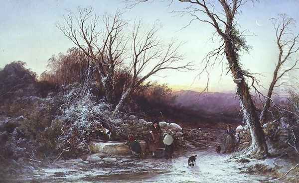 The Roadside Spring: Winters Evening - view 1