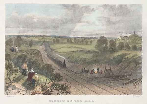 Harrow on the Hill, engraved by W. Radclyffe - view 1