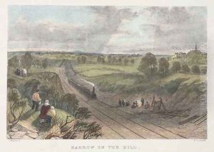Harrow on the Hill, engraved by W. Radclyffe by L. Wrightson