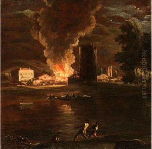 Nachtlicher Brand In Einer Italienischen Stadt