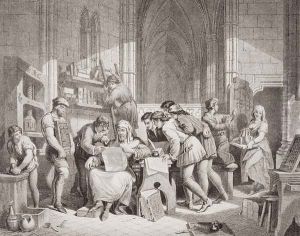 Introduction of the art of printing, from Illustrations of English and Scottish History Volume I