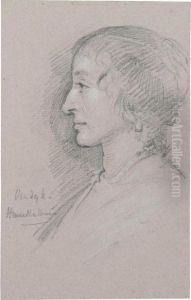 Portrait Study Of Queen Henrietta Maria (1609-1669), After Van Dyck Portrait Study Of Queen Henrietta Maria (1609-1669), After Van Dyck