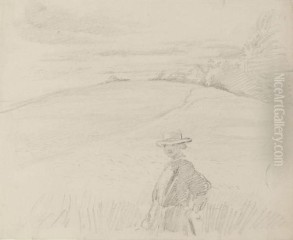 A Young Man In A Cornfield - view 1