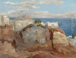 View Of A Village On The Edge Of The Mediterranean by Sir William Blake Richmond