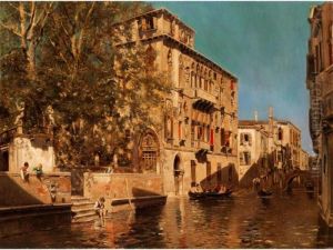 Palast In Venedig by Martin Rico y Ortega