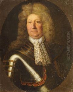 Portrait D'homme En Cuirasse by Hyacinthe Rigaud