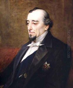 Portrait of Benjamin Disraeli, 1st Earl of Beaconsfield (1804-81) 1880 by Henry Jr. Weigall