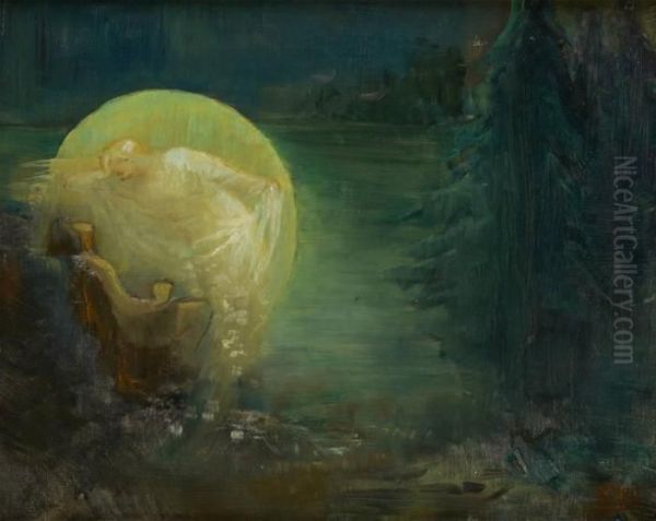 Scene Symboliste Au Clair De Lune - view 1