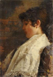 Jeune Femme En Buste De Profil