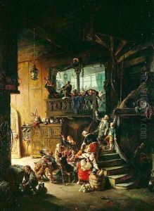 Hostelry Life, 1865 by August Levin von Wille