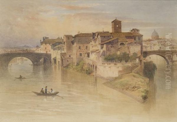 Roma, Veduta Dell""isola Tiberina - view 1