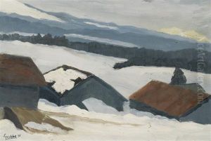Winter Landscape by Gaston Robbe