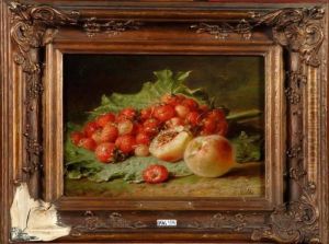 Nature Morte Aux Fraises Et Aux Peches