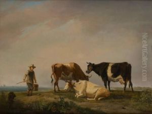 Le Vacher Et Son Troupeau