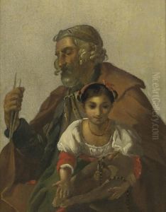 A Shepherd Watching Over A Child by Louis-Leopold Robert