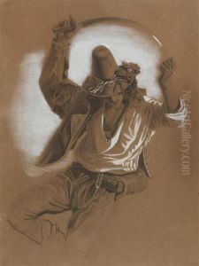 Study Of A Dancing Italian by Louis-Leopold Robert