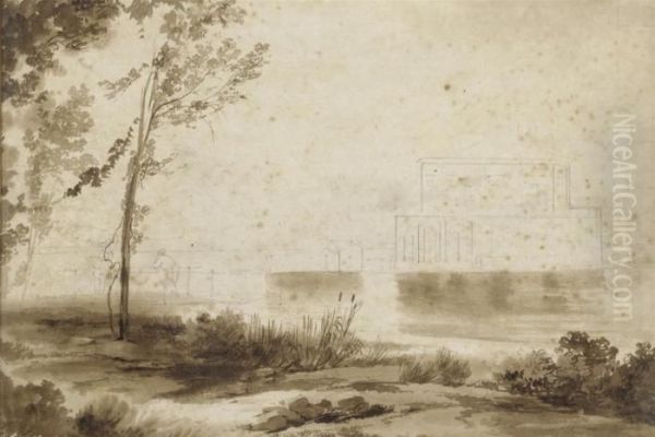 Esquisse D'un Palais Dans Un Paysage - view 1
