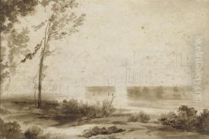 Esquisse D'un Palais Dans Un Paysage