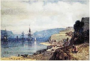 Voiliers Sur Un Lac Italien Vers Come by Louis-Leopold Robert
