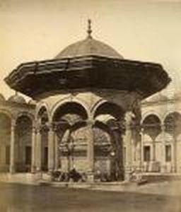 Fontaine Dans La Cour De La Mosquee De La Citadelle, Le Caire, Egypte