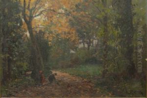 Raccolta Delle Castagne Tra I Boschi by Leonardo Roda