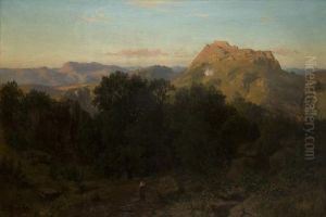 Veduta Di Cervara by Carl Gustav Rodde