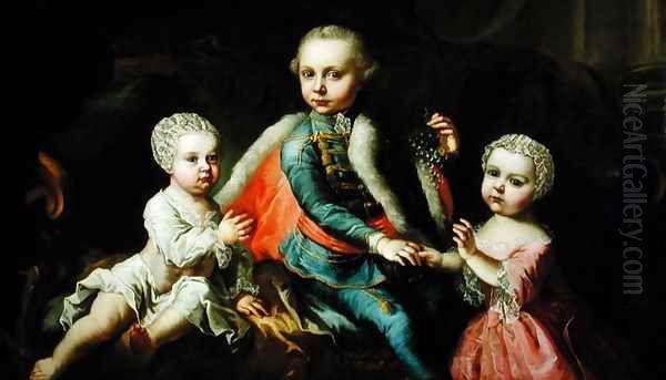 Three Children Seated on a Sofa, said to be members of the Esterhazy Family, 1771 - view 1