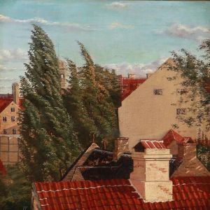 View Over The Rooftops Of Copenhagen by Frederik Niels M. Rohde
