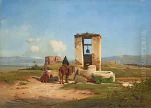 Campagnalandschaft Mit Ziehbrunnen