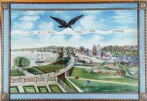 View of New Orleans from the Plantation of Marigny, 1803 by J. L. Bouquet de Woiseri