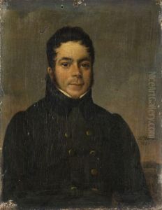 Portrait D'homme A La Veste Verte by Adele Romany