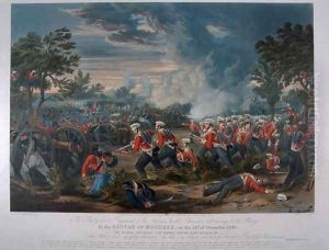 The 31st Regiment, Sir Harry Smiths Division advancing to the charge at the Battle of Moodkee 18th December 1845, published by Rudolph Ackermann, 18th June 1848 by Major G.F. White