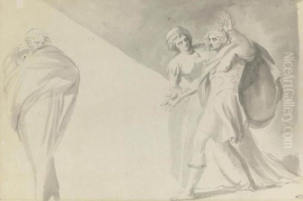 Macbeth Confronts Banquo's Ghost - view 1