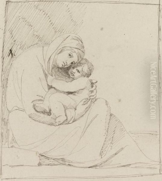 Study Of A Mother And Child - view 1