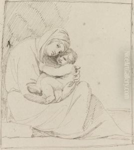 Study Of A Mother And Child by George Romney